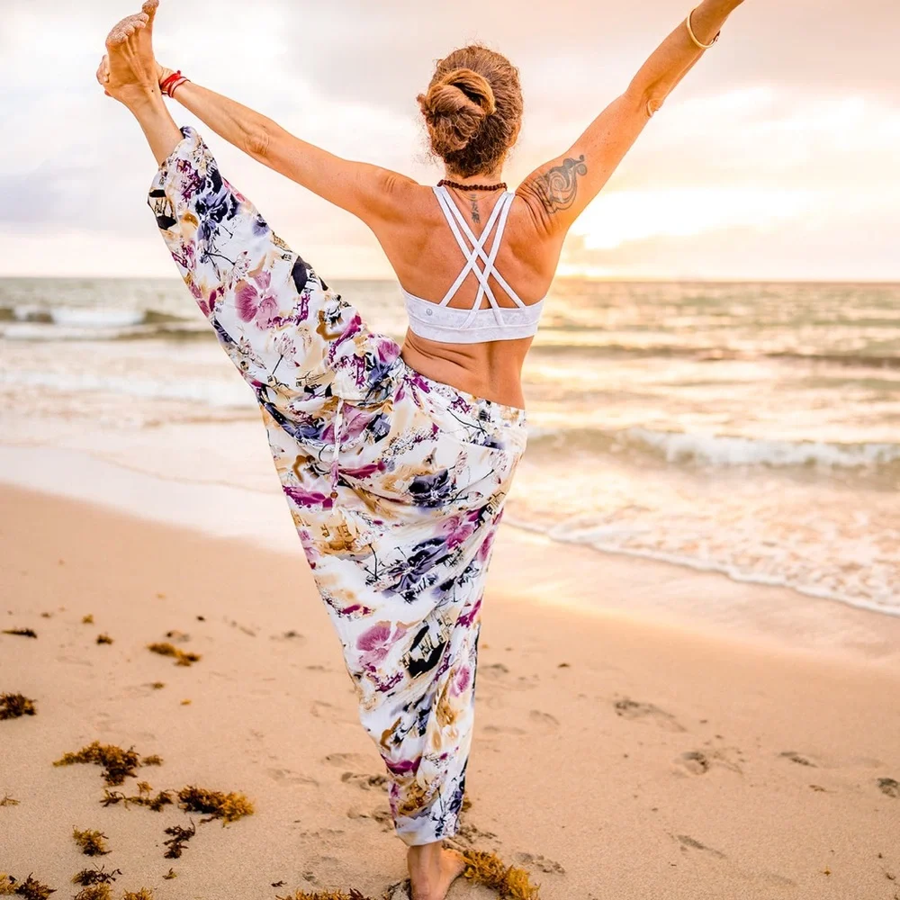 Buddha Pants FLOWER SAVANNAH HAREM PANT Sakura Yoga Xs - Picture 7 of 10